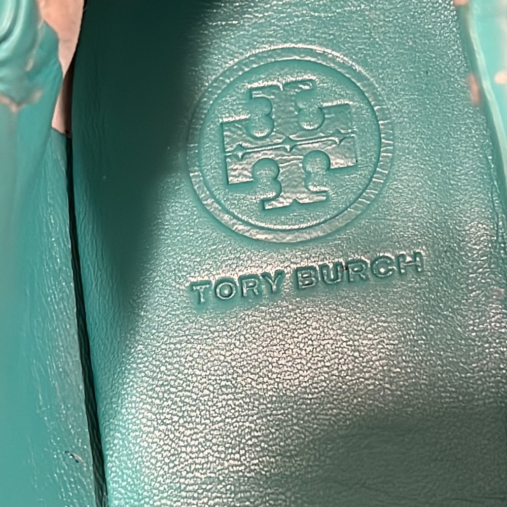 Tory Burch Turquoise Minnie Ballerina Flats 7.5 - Picture 5 of 17